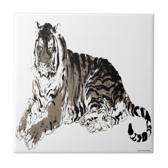 Relaxando o Azulejo Tiger (Frente)