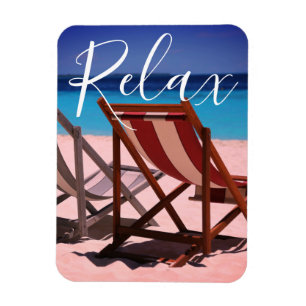 Relaxe a praia inspirador de  , ímã do oceano