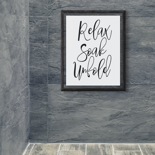 Relaxe Desdobre Soak Bathroom poster (Criador carregado)