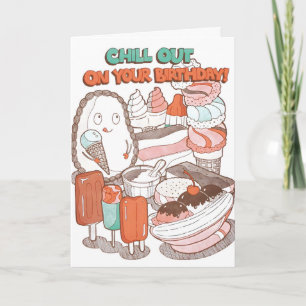 Relaxe No Seu Cartão de Aniversário Letterpress