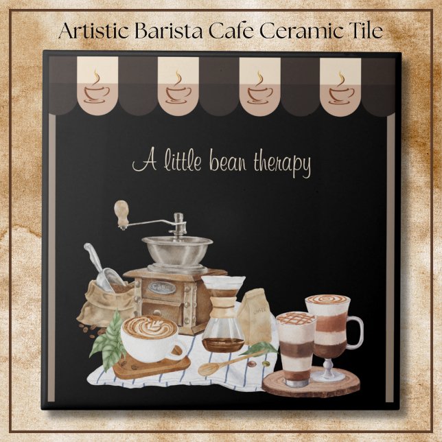 Relaxing Artistic Pour Over Barista Cafe Sign (Relaxing Black Artistic Pour Over Barista Cafe Sign)