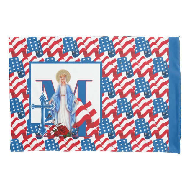 Religião católica Virgem Maria cruza americana (Frente)