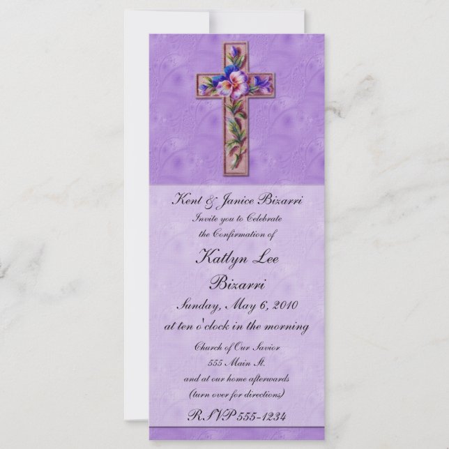 Religioso, Batismo, Anúncio de Confirmação (Frente)