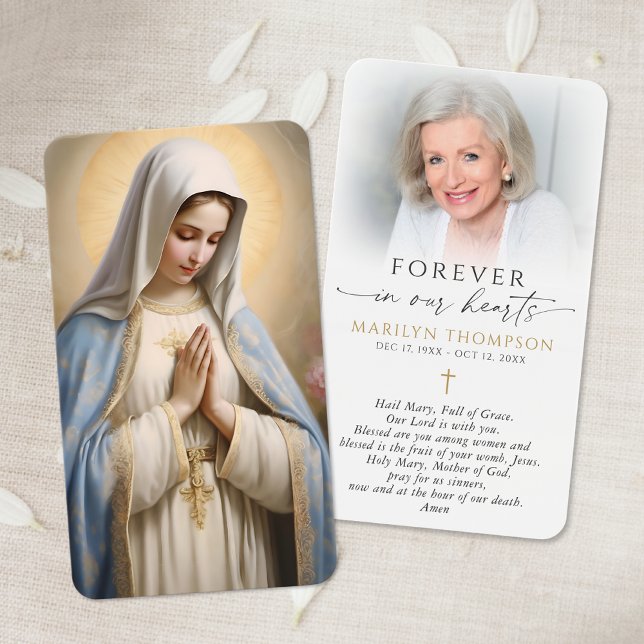 Religious Catholic Prayer Virgin Mary Cross Card (Criador carregado)