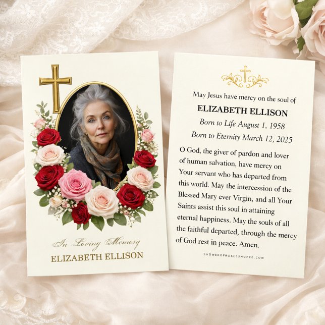 Religious Funeral Memorial Photo Prayer  (Criador carregado)