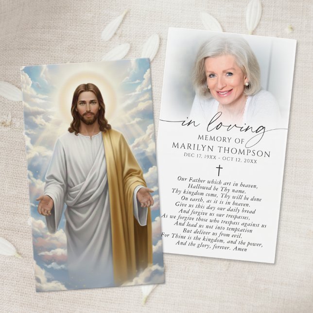 Religious Jesus The Lord's Prayer Card (Criador carregado)