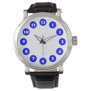 Relógio 12 pontos - azul no branco