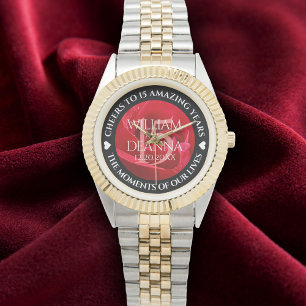 Relógio 15 26º Rosa de Casamento