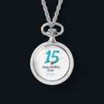 Relógio 15 aniversário quiencenera adicionar data ano temp<br><div class="desc">design editável</div>