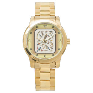 Relógio 22 Espécies de Aves Exóticas ~ L. Prise & Co ~