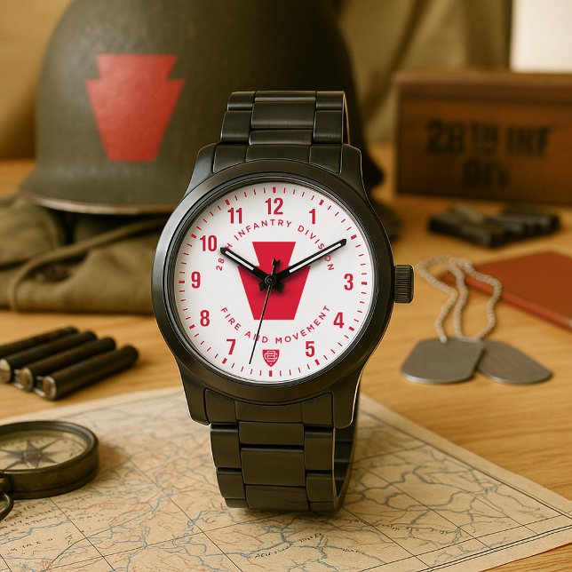 Relógio 28th Infantry Division "Fire and Movement" Tribute (28th Infantry Division "Fire and Movement" Tribute Stainless Steel Watch)