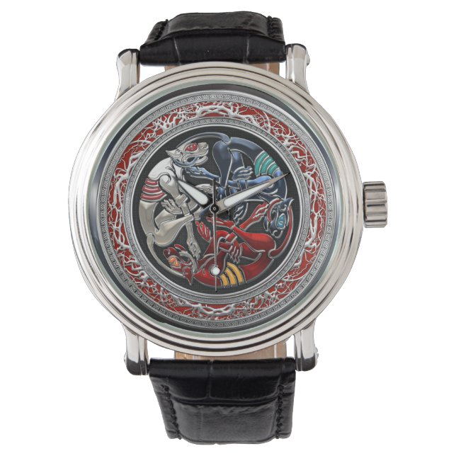 Relógio [400] Tesouros Celtas - Três Cães em Prata (Frente)