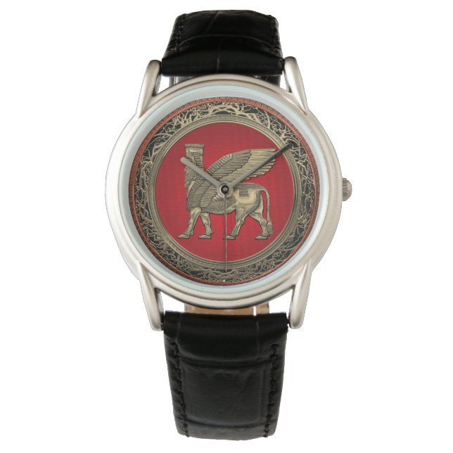 Relógio [400] Touro Assírio - Dourado Lamaçu (Frente)