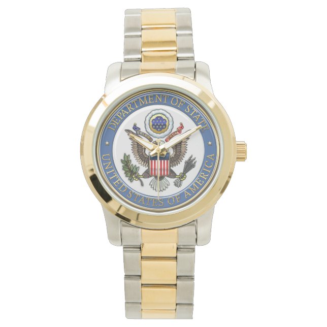 Relógio [400] U.S. Department of State (DoS) Emblem [3D] (Frente)