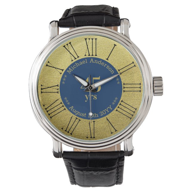 Relógio 45 anos de aposentação ou aniversário personalizad (Frente)