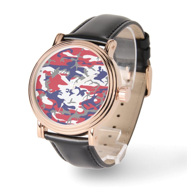 Relógio 4th of July, Independence day, Camouflage Gray (Ângulo)