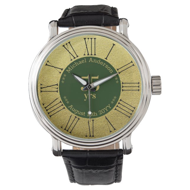 Relógio 55 anos de aposentação ou aniversário personalizad (Frente)