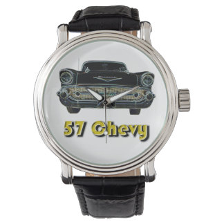 Relógio 57 Chevy Vintage Leather Strap Watch