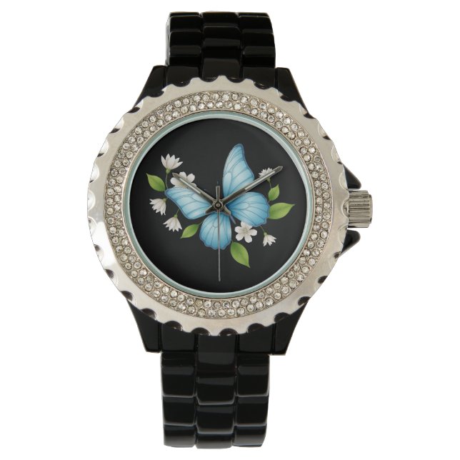 Relógio A blue butterfly eWatch Watch (Frente)