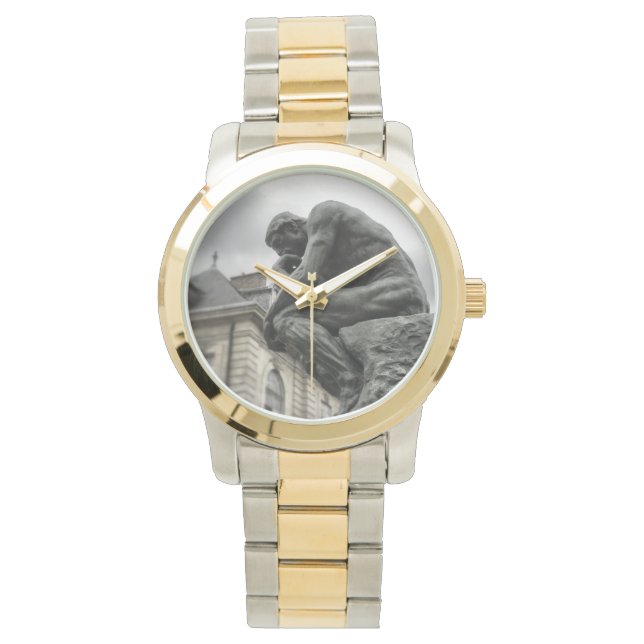 Relógio A Escultura Thinker Rodin Paris (Frente)