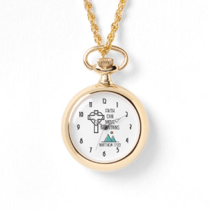 Relógio A fé pode mover citações bíblicas cristãs das