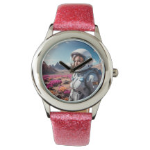 A garota espacial explora o planeta |