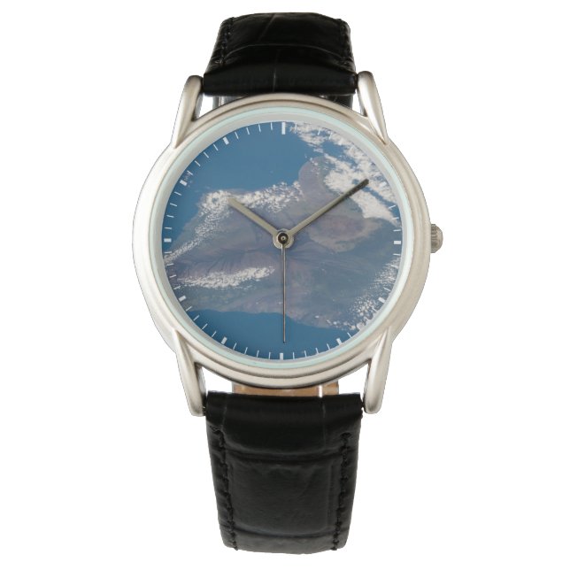 Relógio A Grande Ilha Do Havaí E Suas Montanhas (Frente)