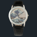 Relógio A onda do Excelente de Kanagawa<br><div class="desc">A Onda Excelente de Kanagawa é um impressão de bloco de madeira do artista japonês Hokusai. Foi publicado por volta de 1830 no final do período Edo.</div>