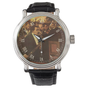 Relógio A orquestra da ópera por Edgar Degas, arte do