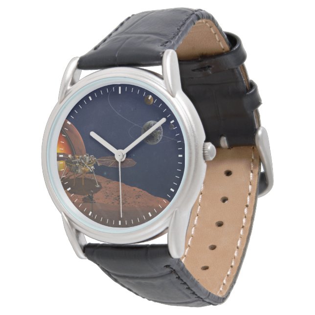 Relógio A Representação Do Artista Do Insight Lander. (Angular)