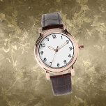 Relógio A Rosa Dourada Vintage das mulheres vigia por ela<br><div class="desc">A Rosa Dourada Vintage Watch com Brown Leather Strap é um presente para ela! Um presente de excelente que alguém especial para qualquer ocasião!</div>