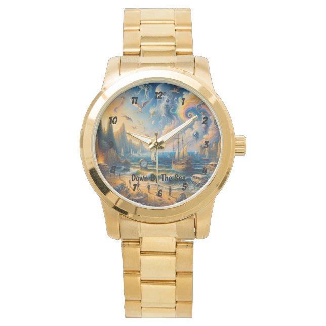 Relógio Abaixo pelo Mar: Uma paisagem do Sonho Costeiro Su (Frente)