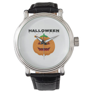 Relógio abóbora de halloween