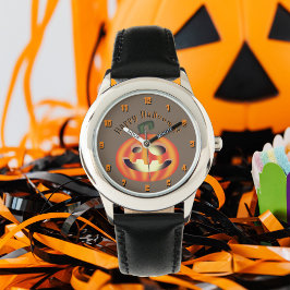Relógio Abóbora de Halloween para Doces ou Travessuras