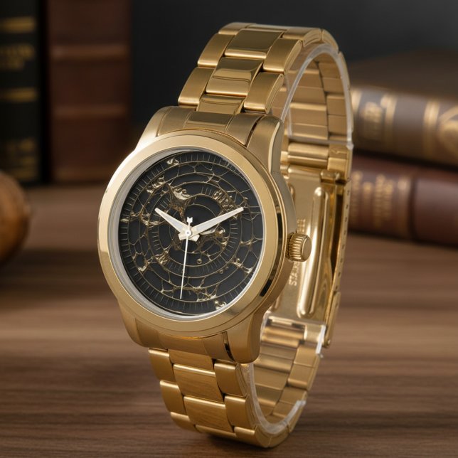 Relógio Abstract Obsidian Watch Dial (Criador carregado)