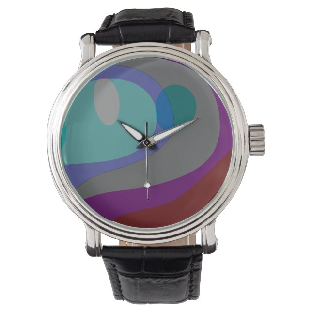 Relógio Abstrato Colorida Art 613 (Frente)