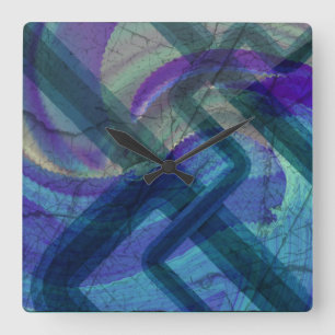 Relógio Abstrato de Paisagem Industrial