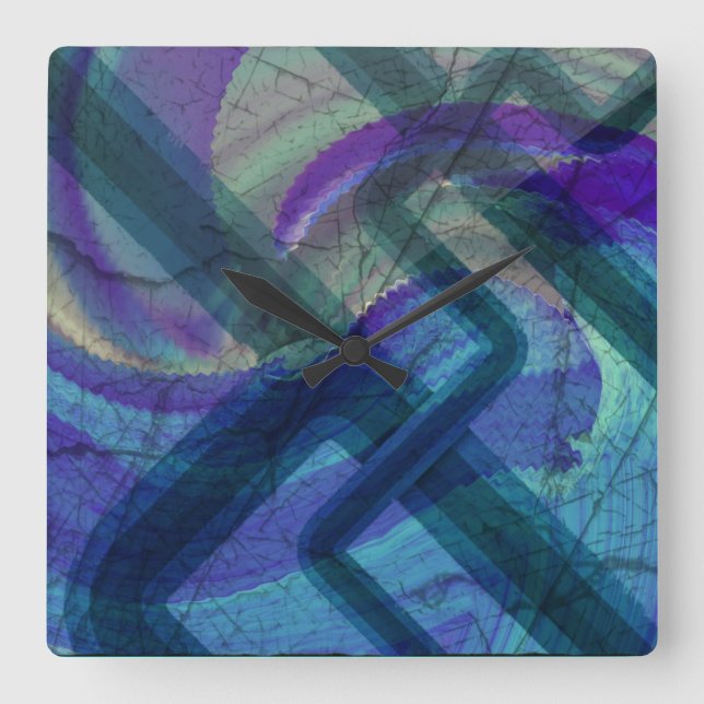 Relógio Abstrato de Paisagem Industrial (Frente)