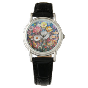 Relógio Abstrato Floral Watch