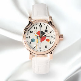 Relógio Abstrato Geométrico Composição de Arte Moderna