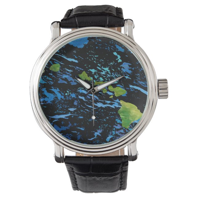 Relógio Abstrato Hawaiai Islands Chain Vintage Watch (Frente)