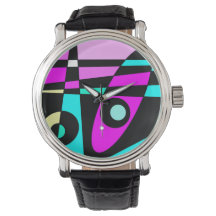 Abstrato Surfing Turquoise Hot Pink Amarelo Amarel