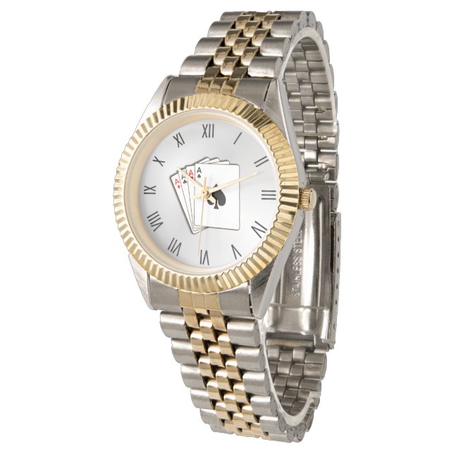 Relógio Aces com Numerações Romanas Pretas (Angular)