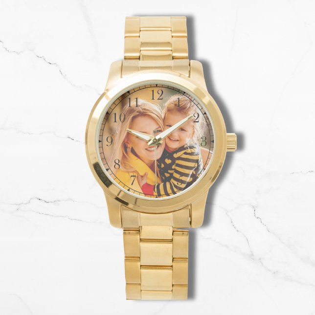 Relógio Adicionar Sua Foto Personalizada | Modelo (Criador carregado)