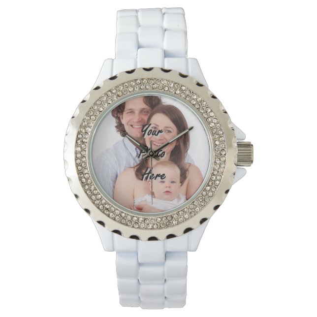 Relógio Adicionar sua própria foto personalizada (Frente)