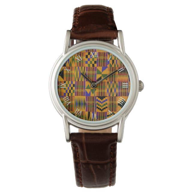 Relógio Afrocentric Kente Wristwatch (Frente)