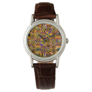 Relógio Afrocentrista Kente Wristwatch