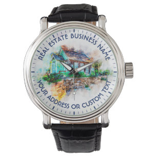 Relógio Agente Imobiliário Imobiliário Agência E Nome Come