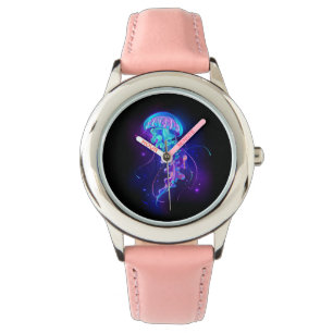 Relógio Água-viva brilhante a cores