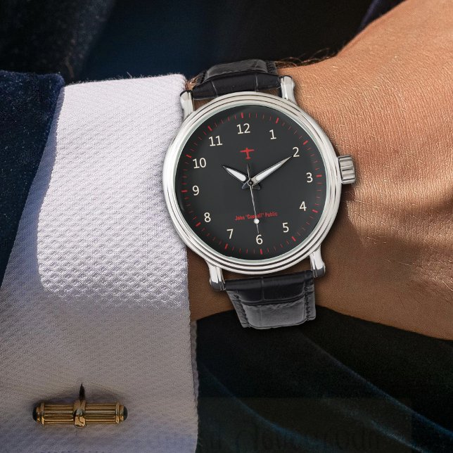 Relógio Aircraft Aviator Dark (Criador carregado)